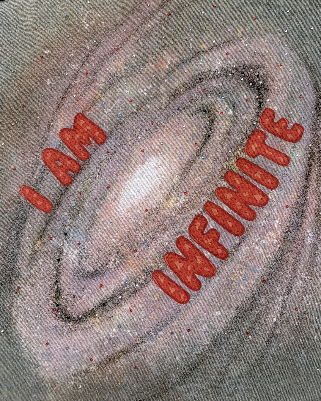 ‘I am Infinite’ Vintage Wash Denim Jacket