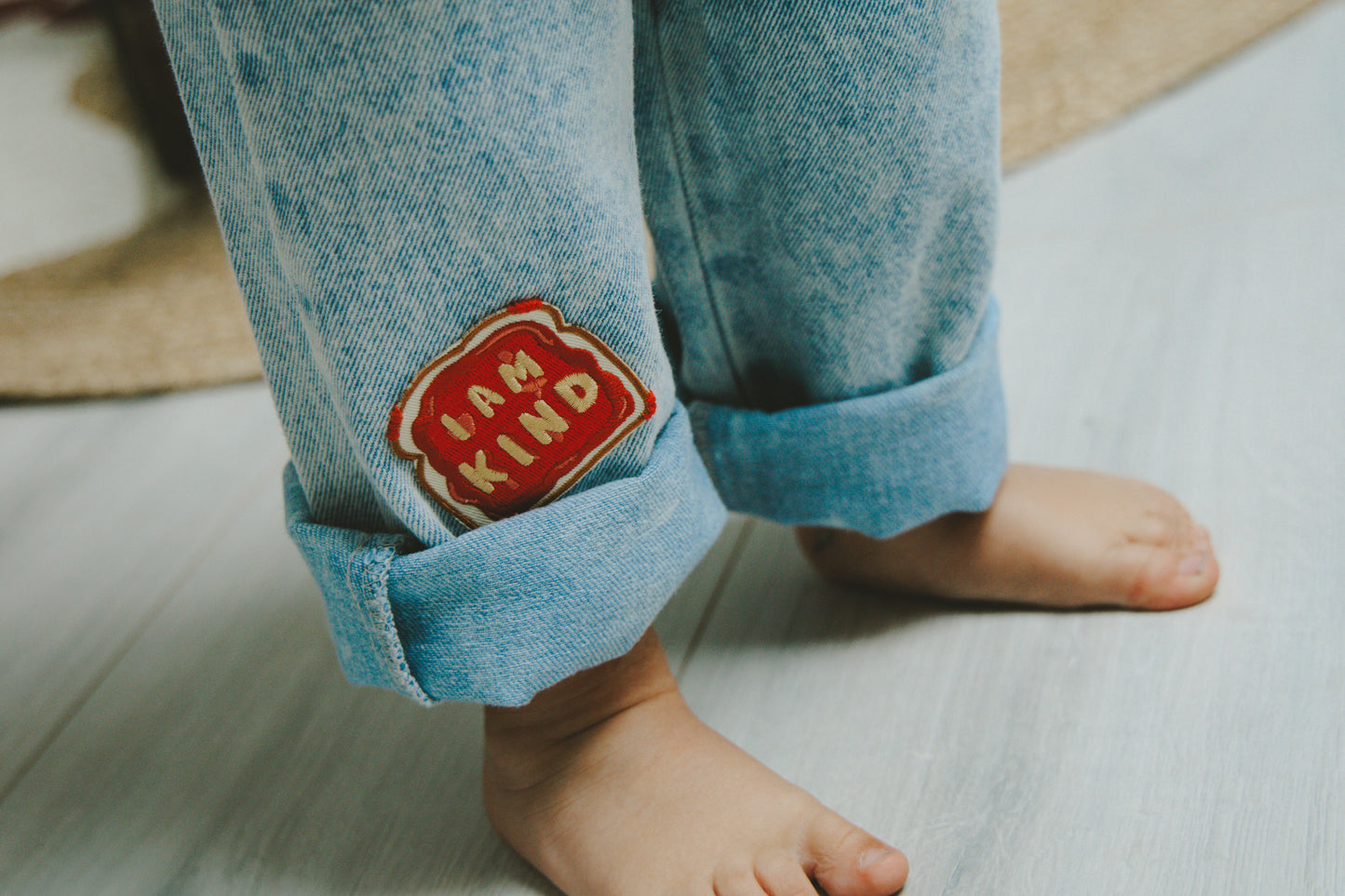 Red Thread Patch Jeans