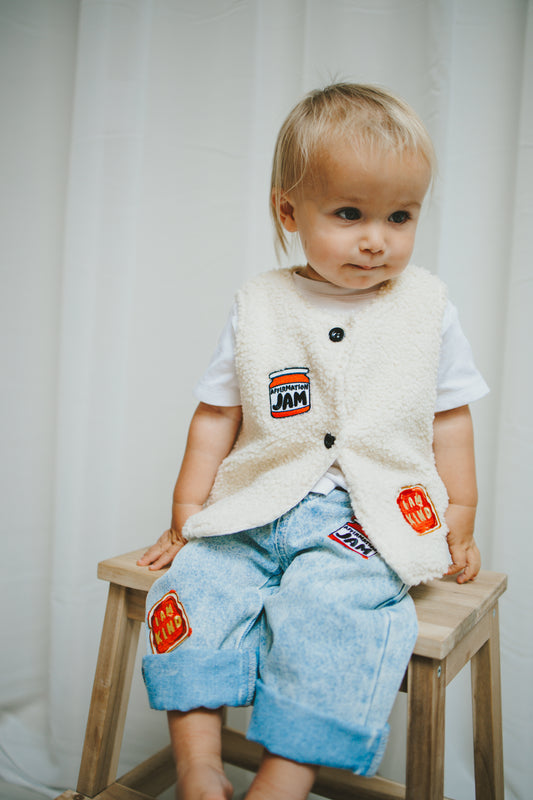 Red Thread Patch Jeans